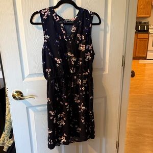 41 Hawthorn Navy and Pink Floral Mini Dress